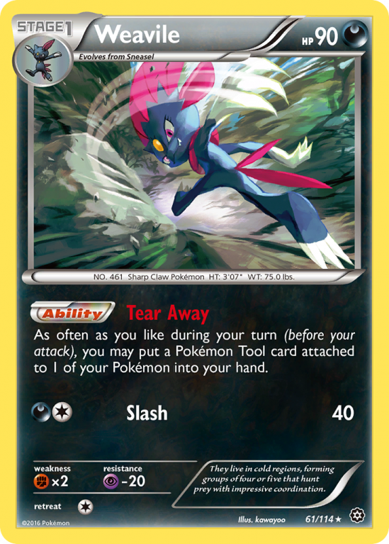 Weavile 61/114 XY Steam Siege