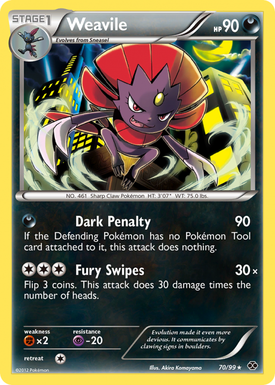 Weavile 70/99 Black & White Next Destinies