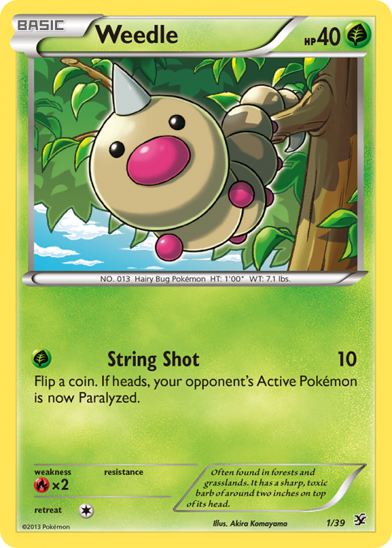 Weedle 1/39 XY Kalos Starter Set