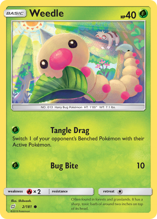 Weedle 2/181 Sun & Moon Team Up