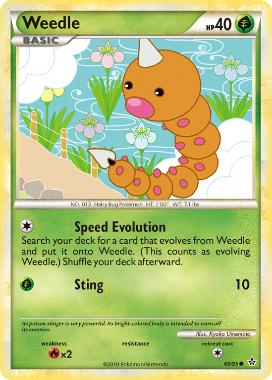 Weedle 69/95 HeartGold & SoulSilver HS—Unleashed