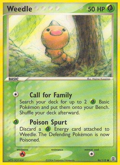 Weedle 86/112 EX FireRed & LeafGreen