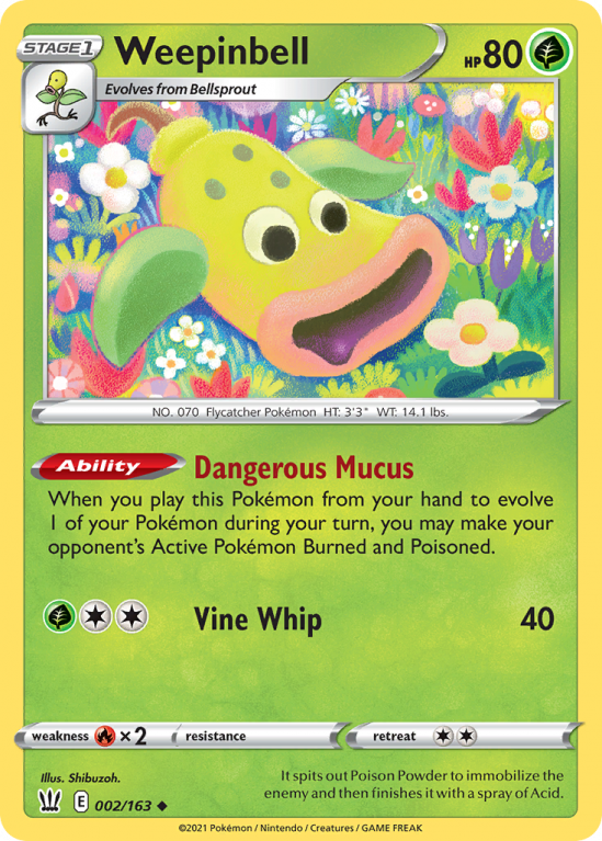 Weepinbell 2/163 Sword & Shield Battle Styles