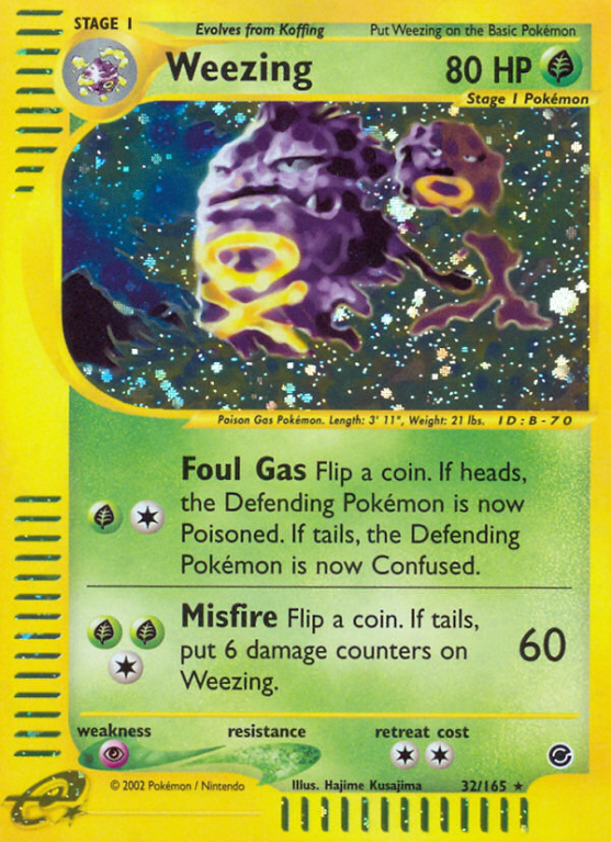 Weezing 32/165 E-Card Expedition Base Set