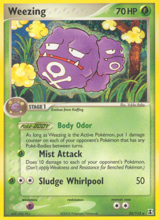 Weezing 33/113 EX Delta Species