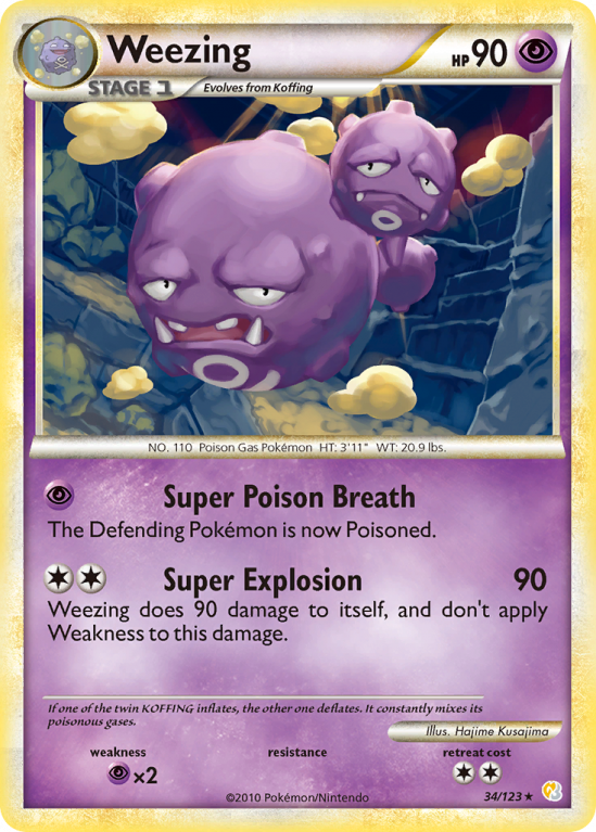 Weezing 34/123 HeartGold & SoulSilver HeartGold & SoulSilver