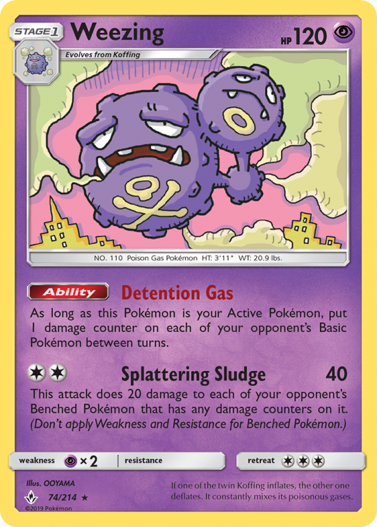 Weezing 74/214 Sun & Moon Unbroken Bonds