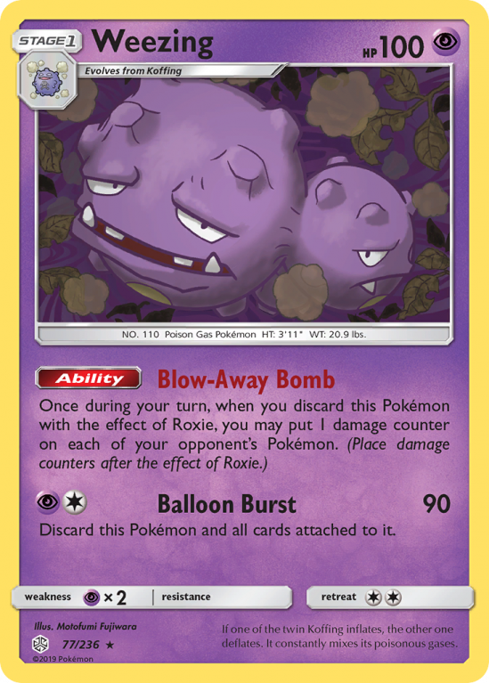 Weezing 77/236 Sun & Moon Cosmic Eclipse