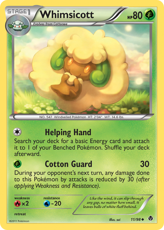 Whimsicott 11/98 Black & White Emerging Powers
