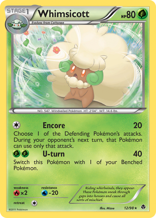 Whimsicott 12/98 Black & White Emerging Powers