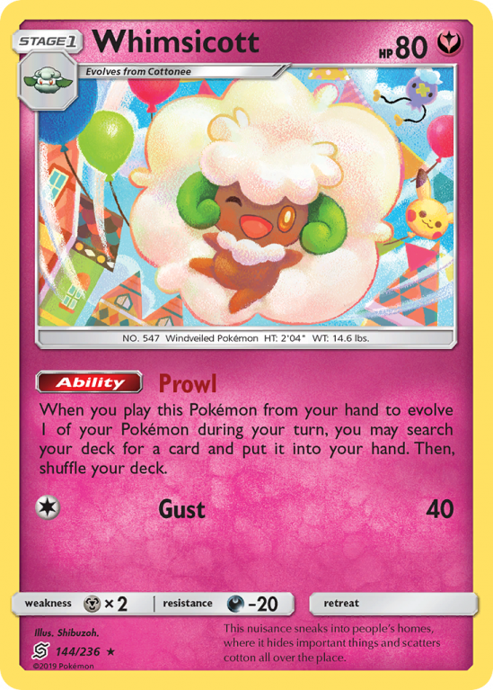 Whimsicott 144/236 Sun & Moon Unified Minds