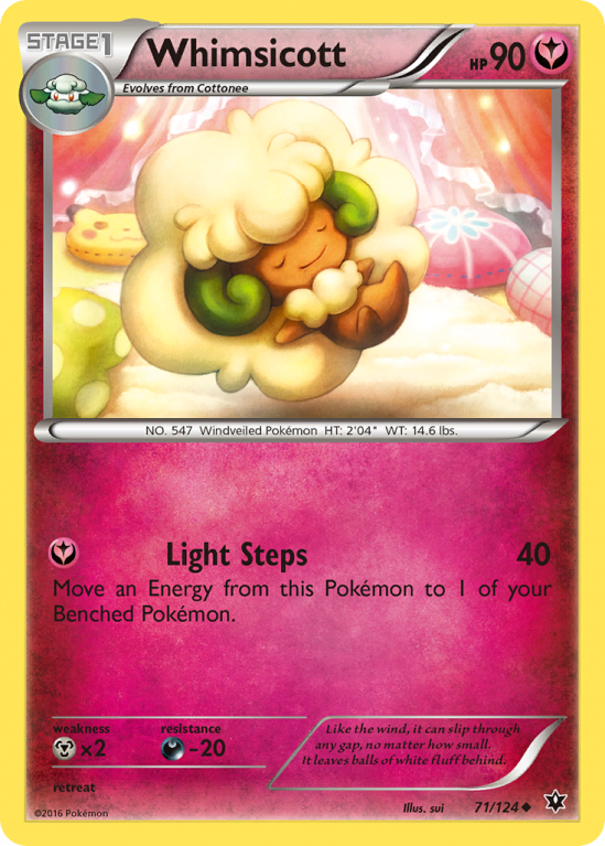 Whimsicott 71/124 XY Fates Collide