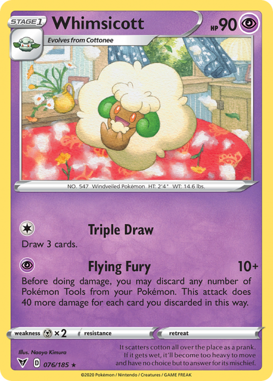 Whimsicott 76/185 Sword & Shield Vivid Voltage