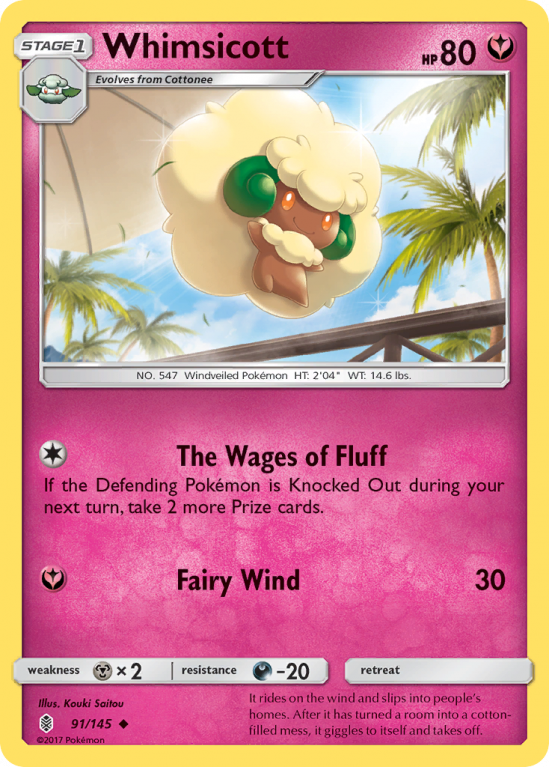 Whimsicott 91/145 Sun & Moon Guardians Rising