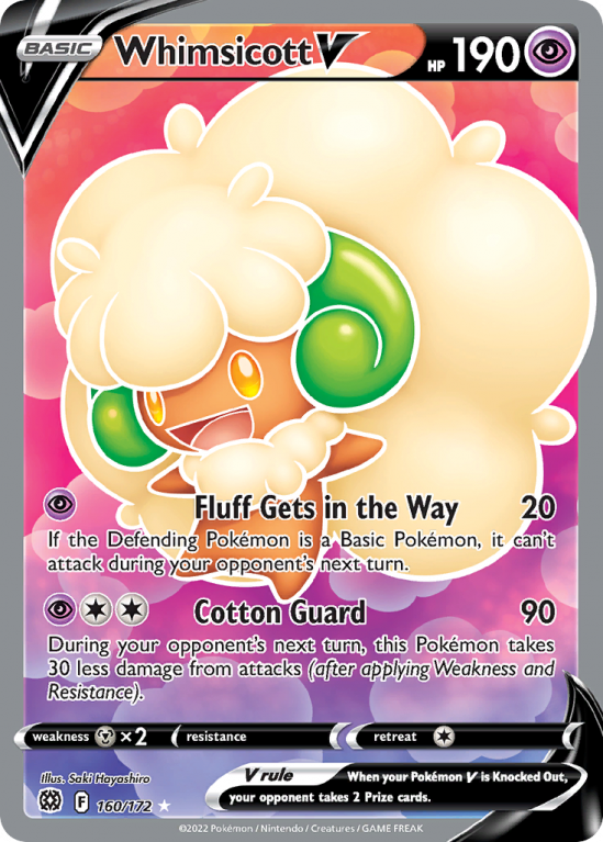 Whimsicott V 160/172 Sword & Shield Brilliant Stars