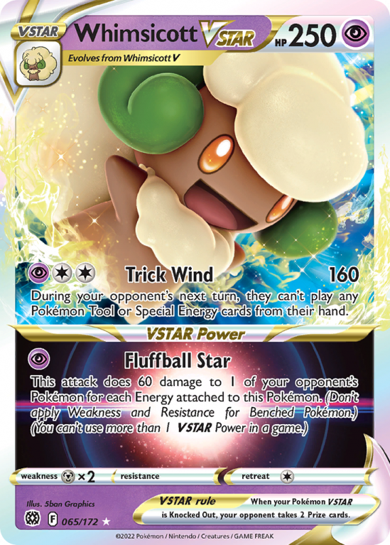 Whimsicott VSTAR 65/172 Sword & Shield Brilliant Stars