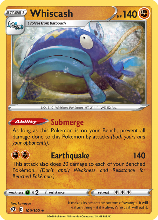 Whiscash 100/192 Sword & Shield Rebel Clash