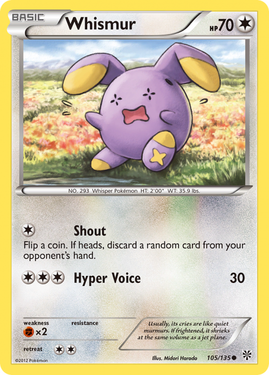 Whismur 105/135 Black & White Plasma Storm