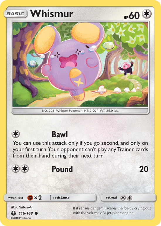Whismur 116/168 Sun & Moon Celestial Storm