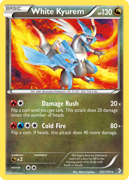 White Kyurem 102/149 Black & White Boundaries Crossed