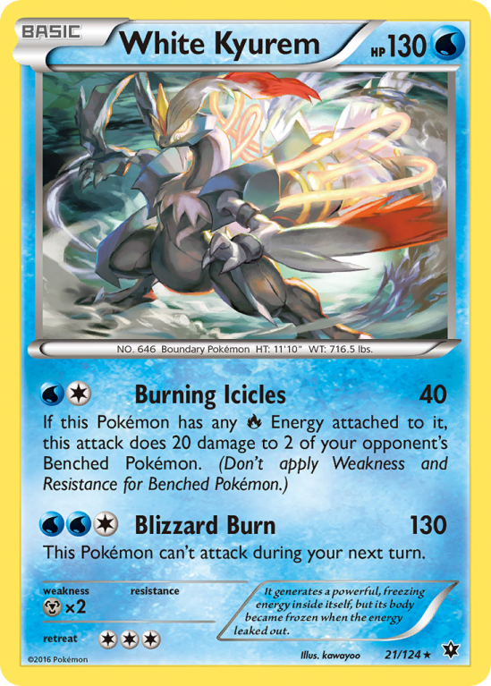 White Kyurem 21/124 XY Fates Collide