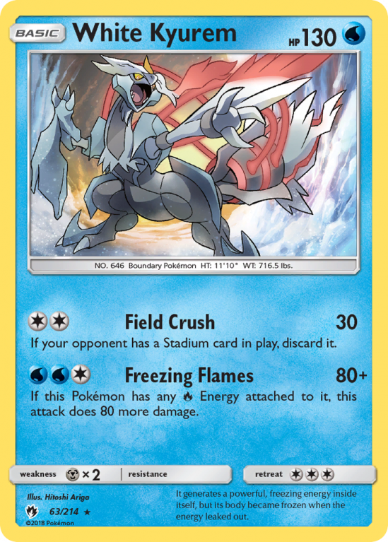 White Kyurem 63/214 Sun & Moon Lost Thunder