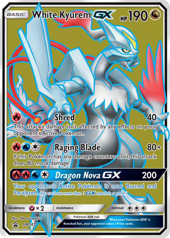White Kyurem-GX SM141/156 Sun & Moon SM Black Star Promos