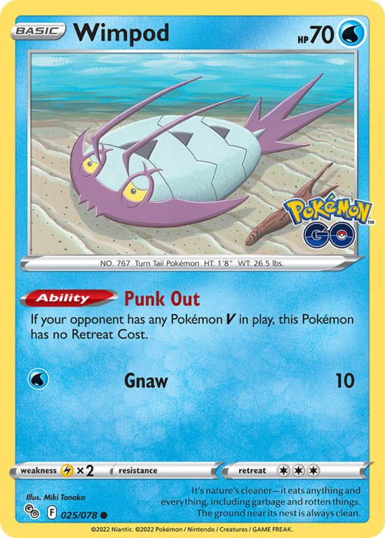 Wimpod 25/78 Sword & Shield Pokémon GO