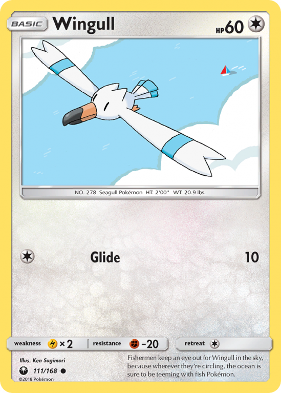 Wingull 111/168 Sun & Moon Celestial Storm