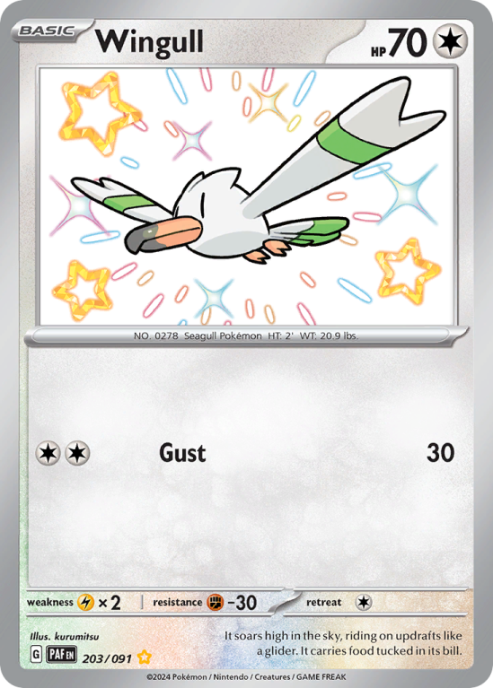 Wingull 203/91 Scarlet & Violet Paldean Fates