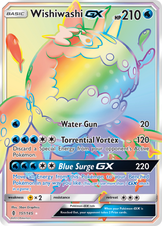Wishiwashi-GX 151/145 Sun & Moon Guardians Rising