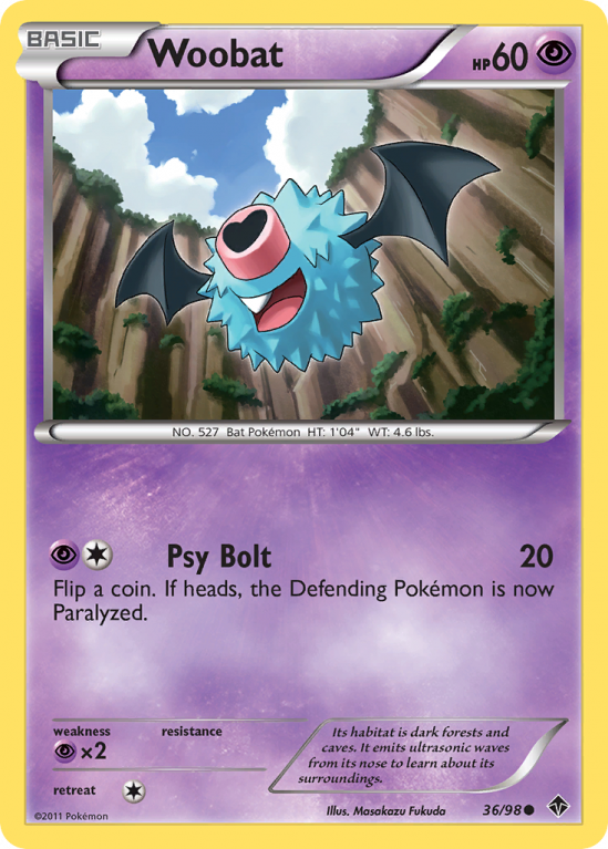 Woobat 36/98 Black & White Emerging Powers