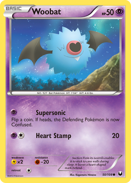 Woobat 50/108 Black & White Dark Explorers