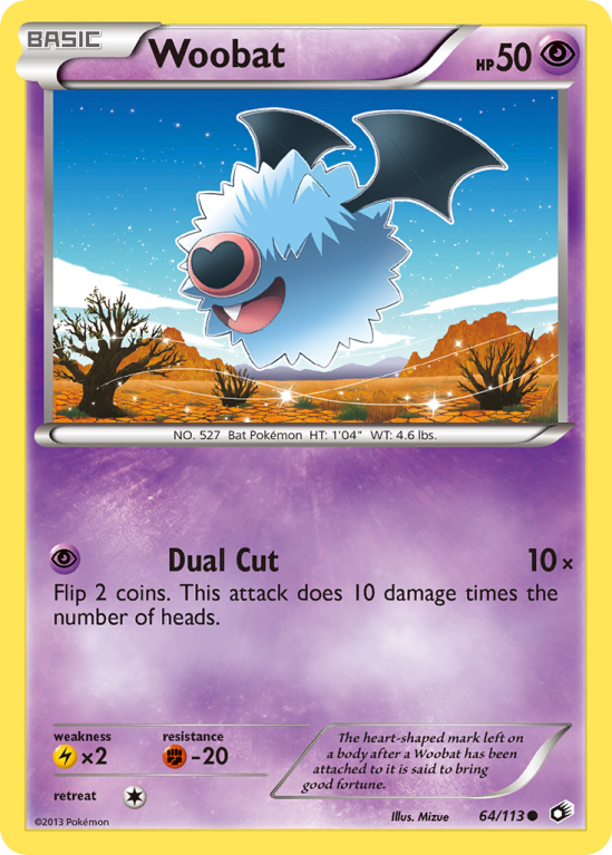 Woobat 64/113 Black & White Legendary Treasures