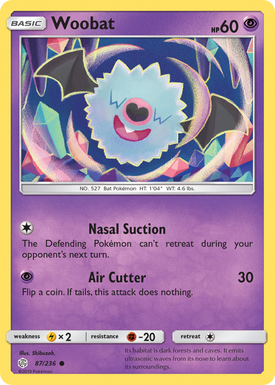 Woobat 87/236 Sun & Moon Cosmic Eclipse