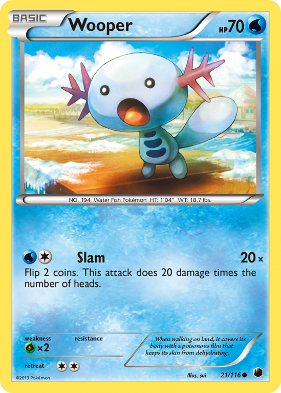 Wooper 21/116 Black & White Plasma Freeze