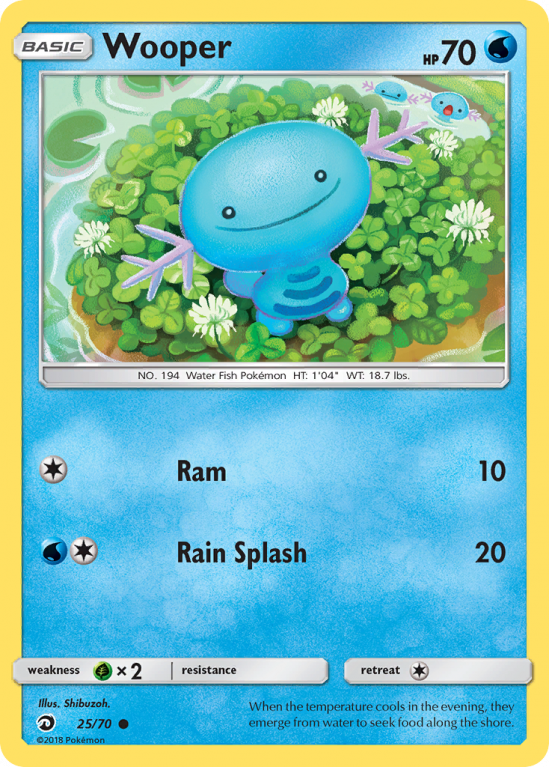 Wooper 25/70 Sun & Moon Dragon Majesty