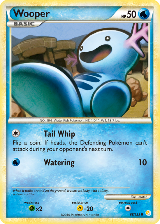 Wooper 88/123 HeartGold & SoulSilver HeartGold & SoulSilver