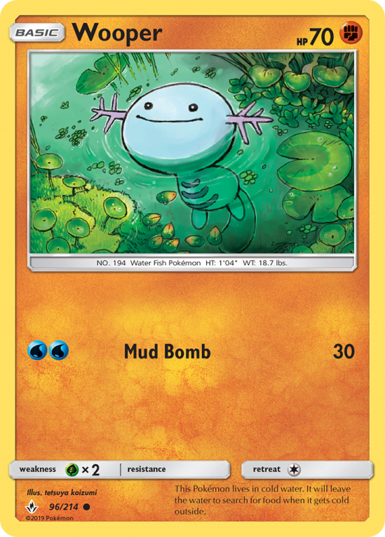 Wooper 96/214 Sun & Moon Unbroken Bonds