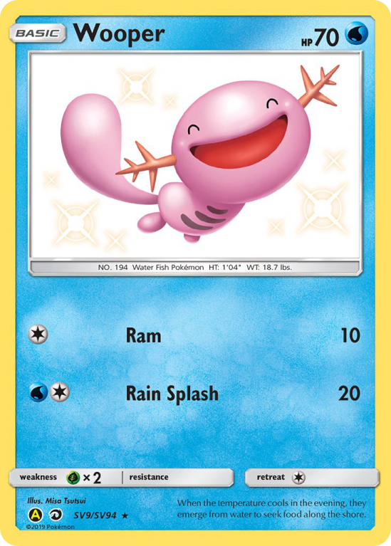 Wooper SV9/94 Sun & Moon Shiny Vault