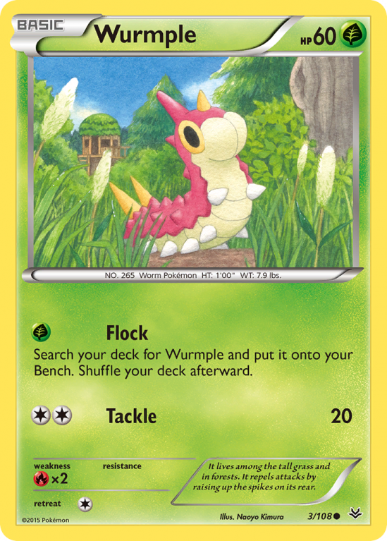 Wurmple 3/108 XY Roaring Skies
