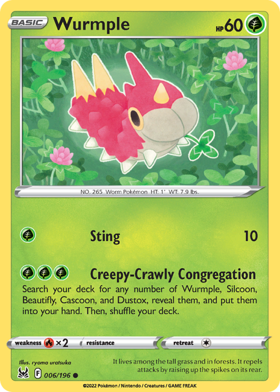 Wurmple 6/196 Sword & Shield Lost Origin