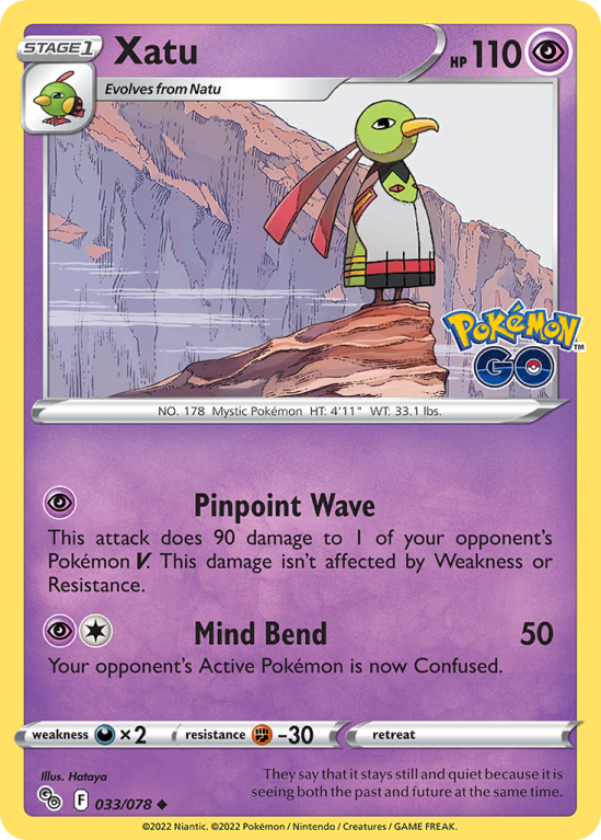 Xatu 33/78 Sword & Shield Pokémon GO