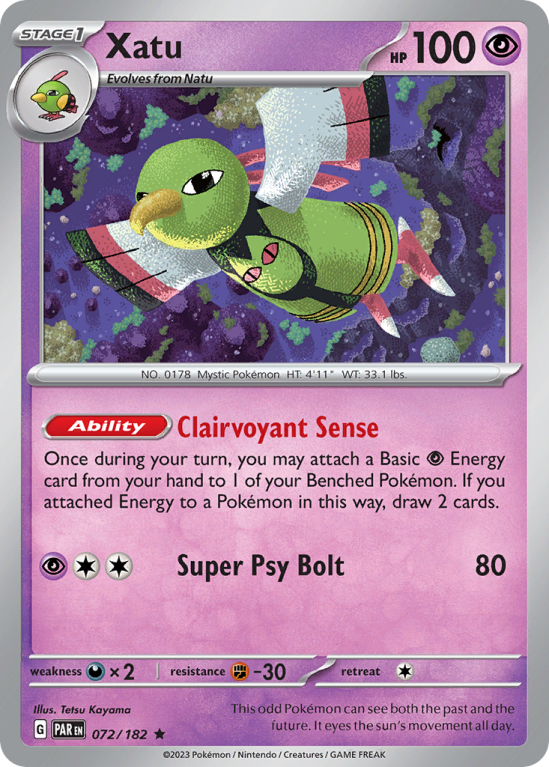 Xatu 72/182 Scarlet & Violet Paradox Rift