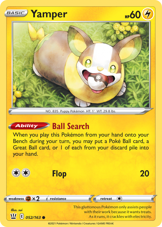 Yamper 52/163 Sword & Shield Battle Styles