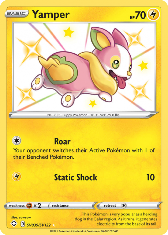 Yamper SV039/122 Sword & Shield Shiny Vault