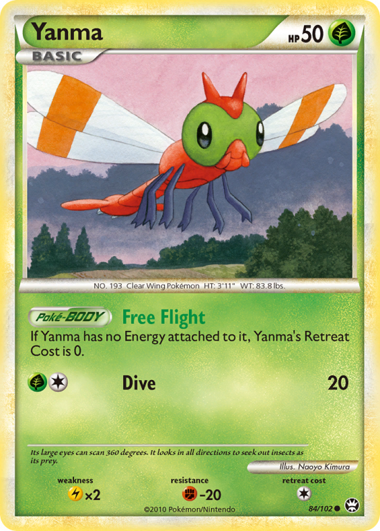 Yanma 84/102 HeartGold & SoulSilver HS—Triumphant