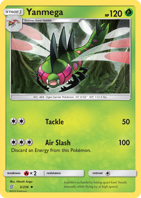 Yanmega 3/236 Sun & Moon Unified Minds