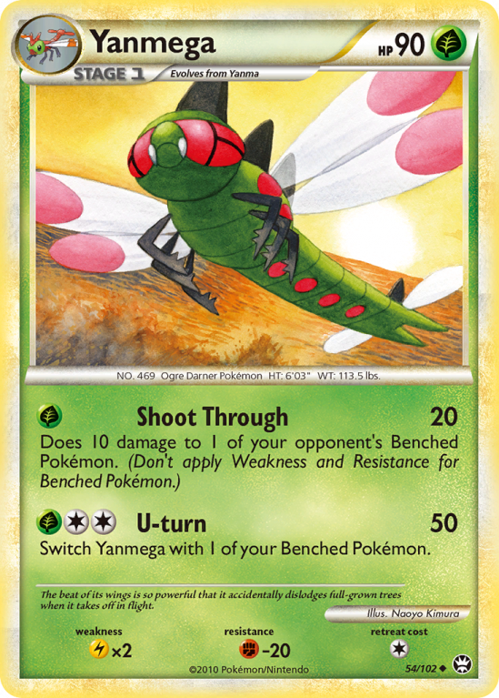 Yanmega 54/102 HeartGold & SoulSilver HS—Triumphant