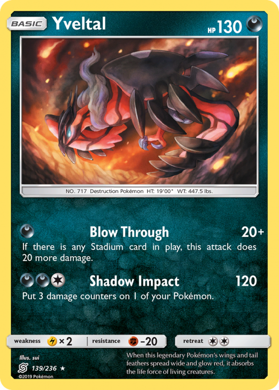 Yveltal 139/236 Sun & Moon Unified Minds